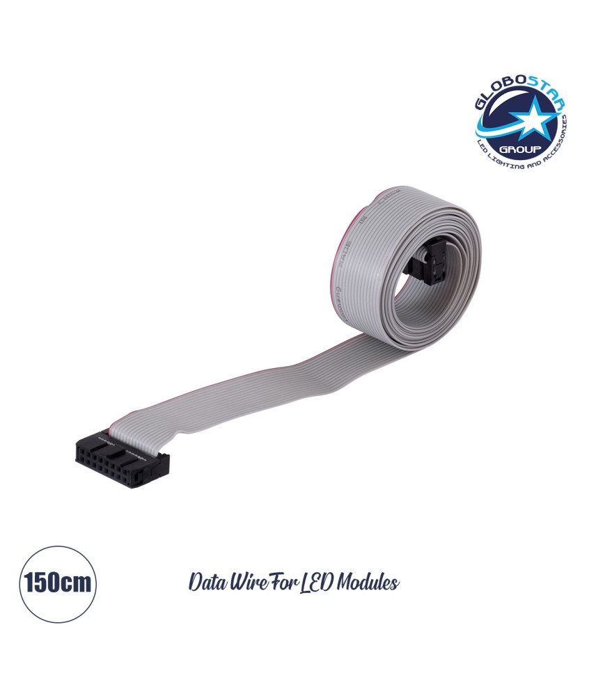 GloboStar® DATULCO 90242 Καλωδιοταινία 1.5m Data Cable HUB75 Μεταφοράς Σήματος-Εικόνας για Ψηφιακές Οθόνες LED Video Wall Μ150 x Π2.5 x Υ1.5cm - 2 Years Warranty